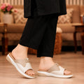 Cushioned Doctor Sole White For Comfortable Casual Slipper FT-1010