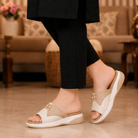 Cushioned Doctor Sole White For Comfortable Casual Slipper FT-1010