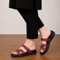 Soft Stride Very Maroon Comfortable Slippers